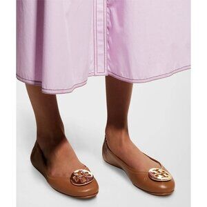 Tory Burch Woman’s Ballet Flat Brown Shoes Size 6
